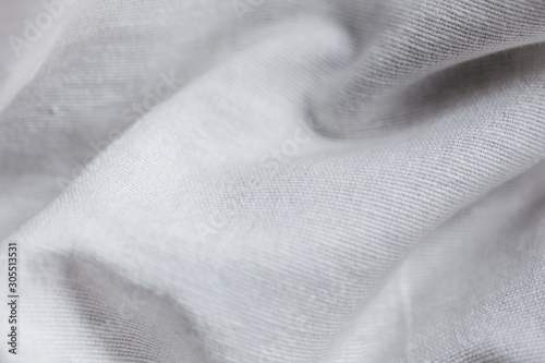 close up of white linen textured cloth background is suitable for use paste text and illustrations.