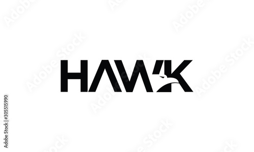 Typography Hawk Vectors Royalty logo design inspiration