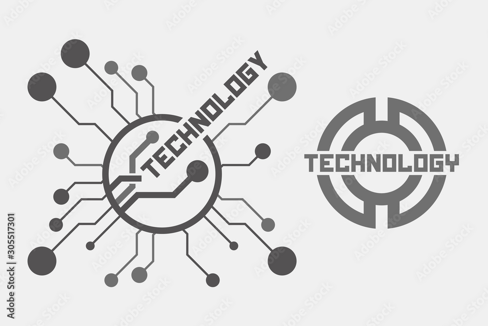 Technology logo background. Tech concept.