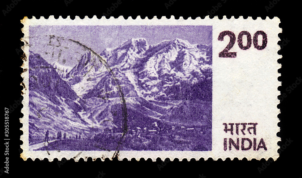 mountain landscape in the Himalayas in India mountain landscape in the Himalayas in India