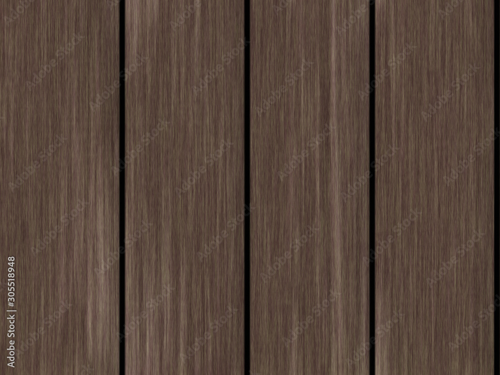 Wood texture background pattern. Dark hardwood planks surface of wooden board floor wall fence. Abstract timber decorative illustration.