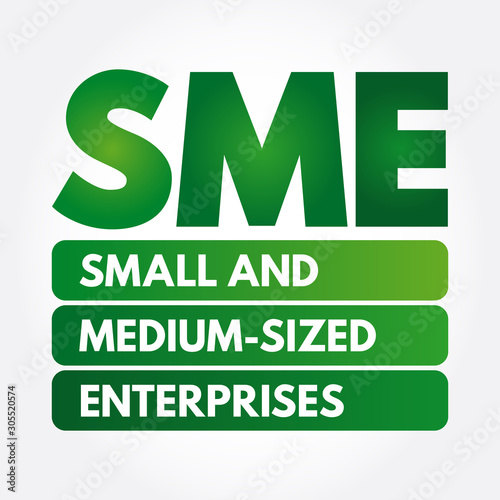 SME - Small And Medium-sized Enterprises acronym, business concept background