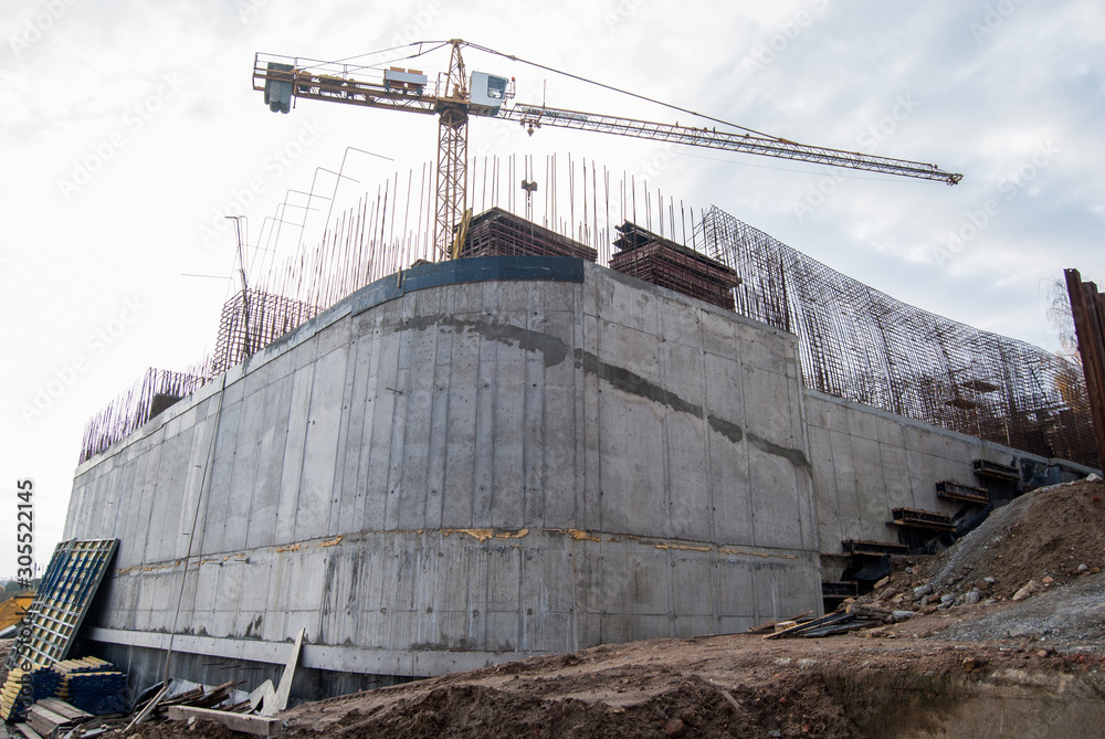 Fototapeta premium Crane at the construction site