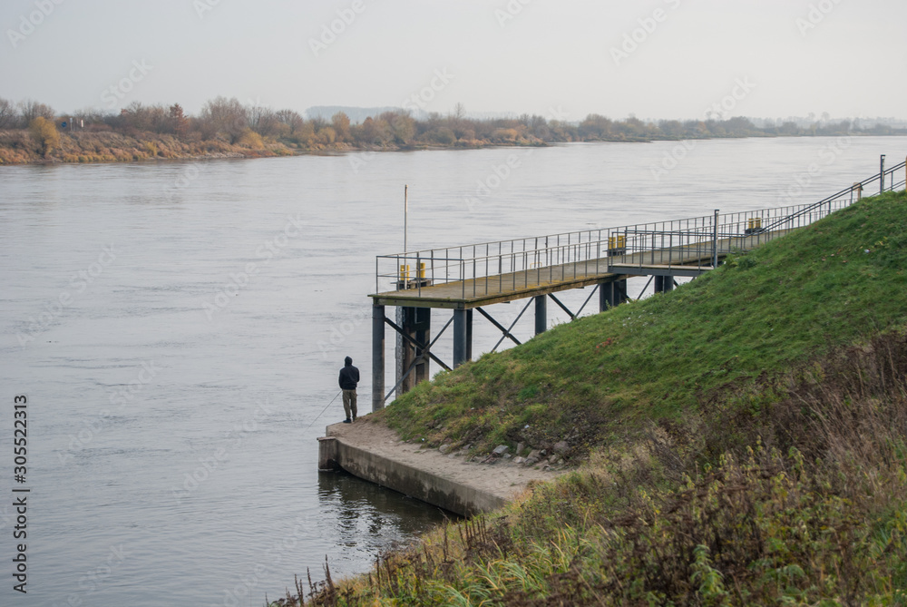 Naklejka premium Tczew marina at Vistula river. 