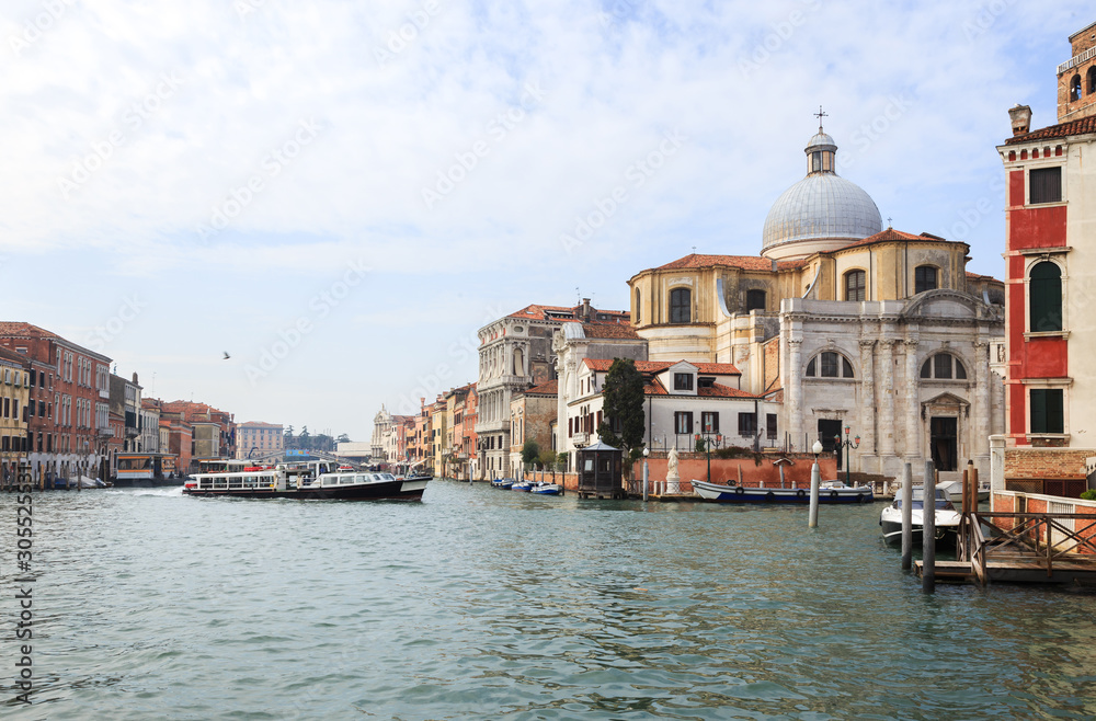 Venice, beautiful romantic italian city. Grand Canal.