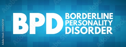 BPD - Borderline Personality Disorder acronym, medical concept background