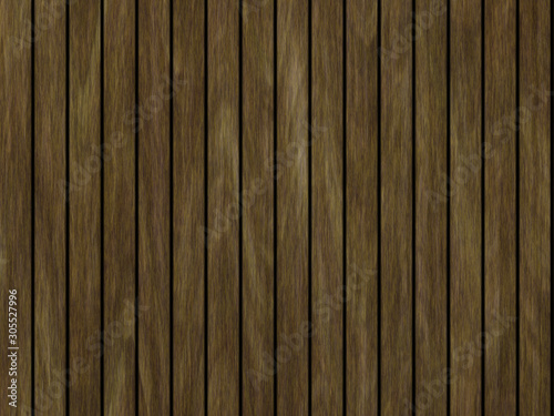 Wood texture background pattern. Dark hardwood planks surface of wooden board floor wall fence. Abstract timber decorative illustration.