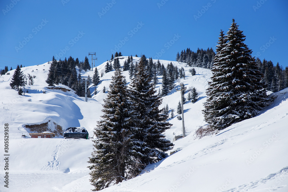 Beautiful Snow Mountains Winter Landscape