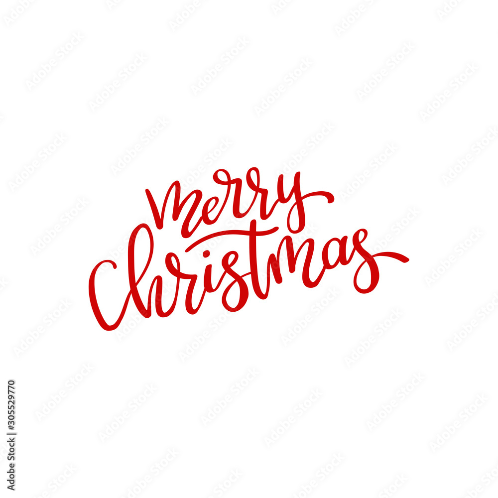 Merry Christmas vector text Calligraphic Lettering design card template. Creative typography for Holiday Greeting Gift Poster. Calligraphy Font style Banner.