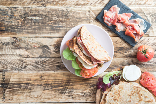 Piadina typical italian food