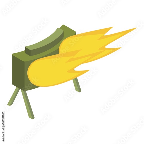 Land mine icon. Isometric illustration of land mine vector icon for web