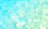 Wallpaper of blue and white squares, rhombuses. Abstract painting. Vector illustration.