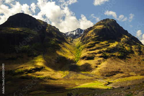 On the mountain of Bidean nam Bian, in the Highlands, there are the Three Sisters which are mountainous formations known as the 