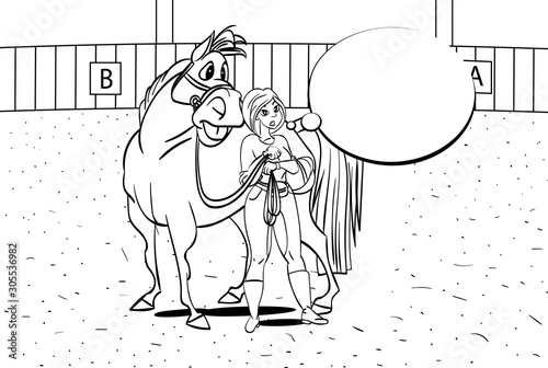 Poster for horse info graphic design.