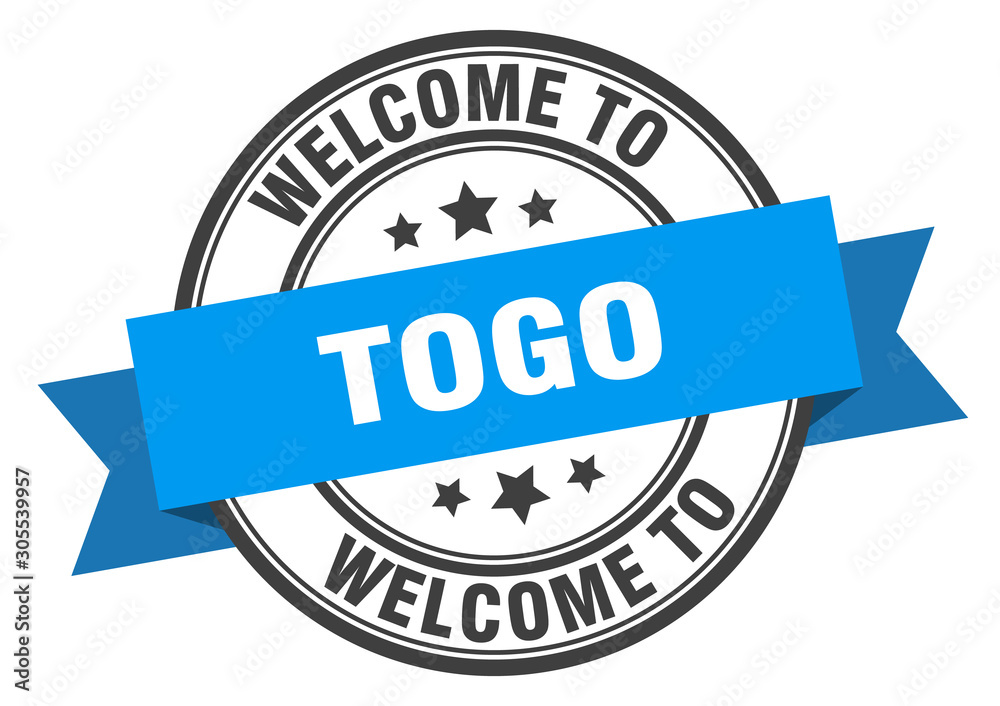 Fototapeta premium Togo stamp. welcome to Togo blue sign