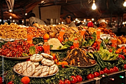 Marrakech, Morocco »; Spring 2017: A market stall in Marrakech