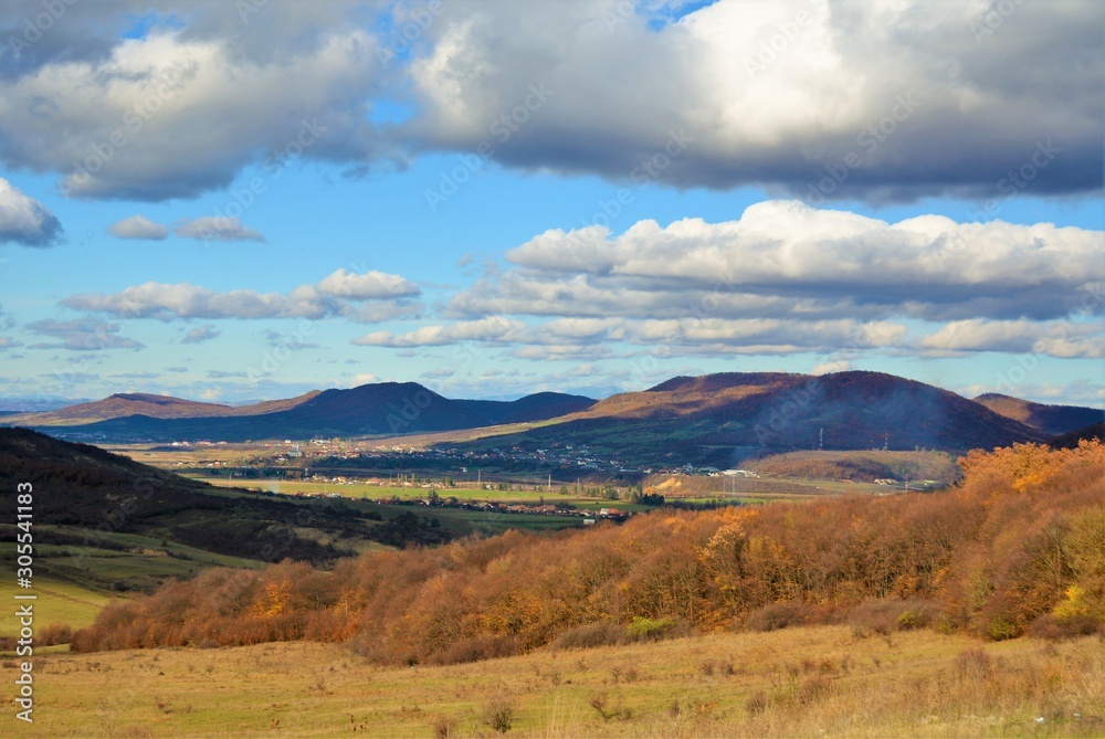 Fototapeta premium the shadow of the clouds on the hills