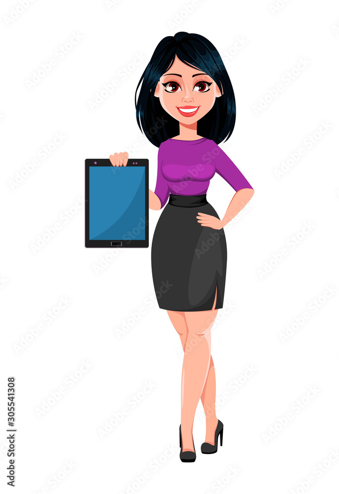 Young beautiful business woman with dark hair Young beautiful business woman with dark hair