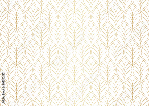 Decorative Leaves Seamless Pattern. Continuous leaf background. Floral Texture.