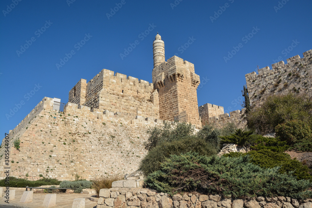 Jerusalem, Tower of David in the Old City.