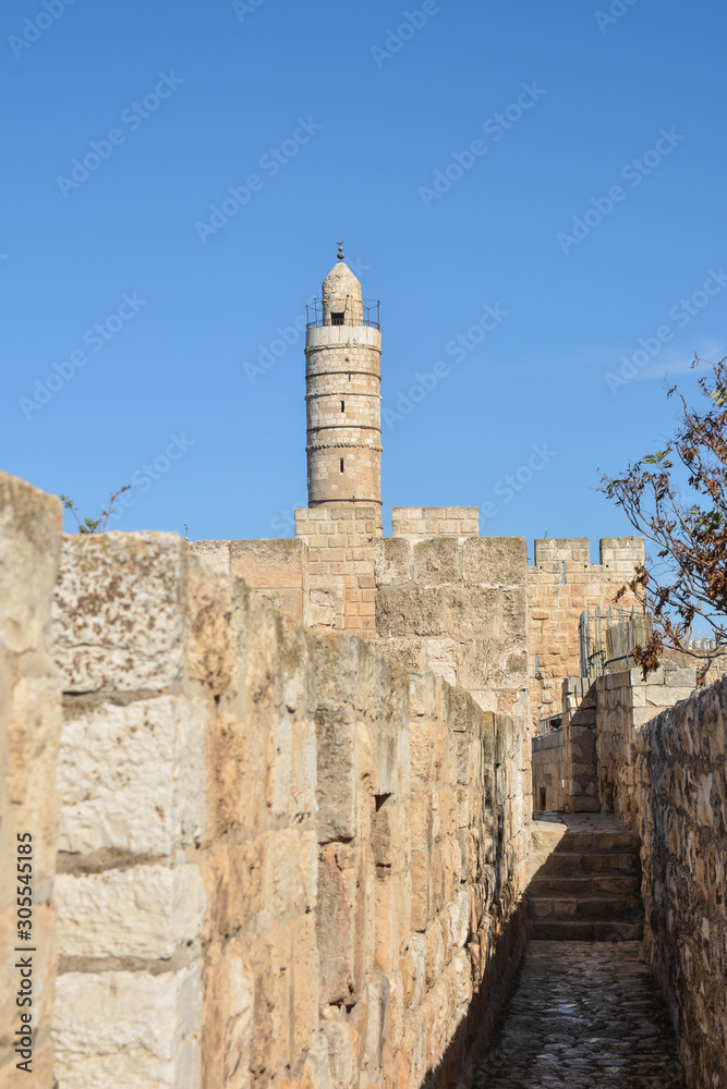 Jerusalem, Tower of David in the Old City.