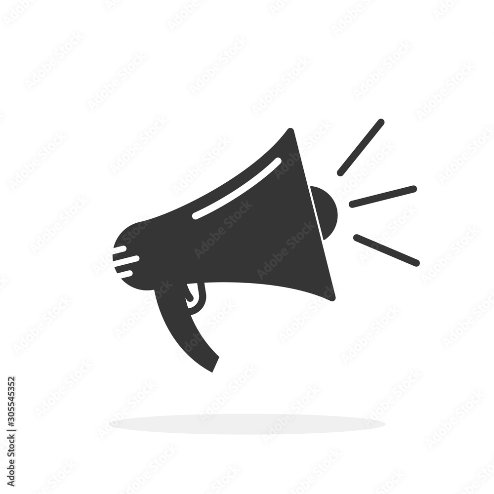 Megaphone icon isolated. Vector illustration. Megaphone icon isolated. Vector illustration.