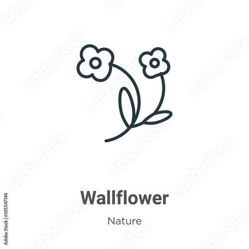 Foto Wallflower outline vector icon