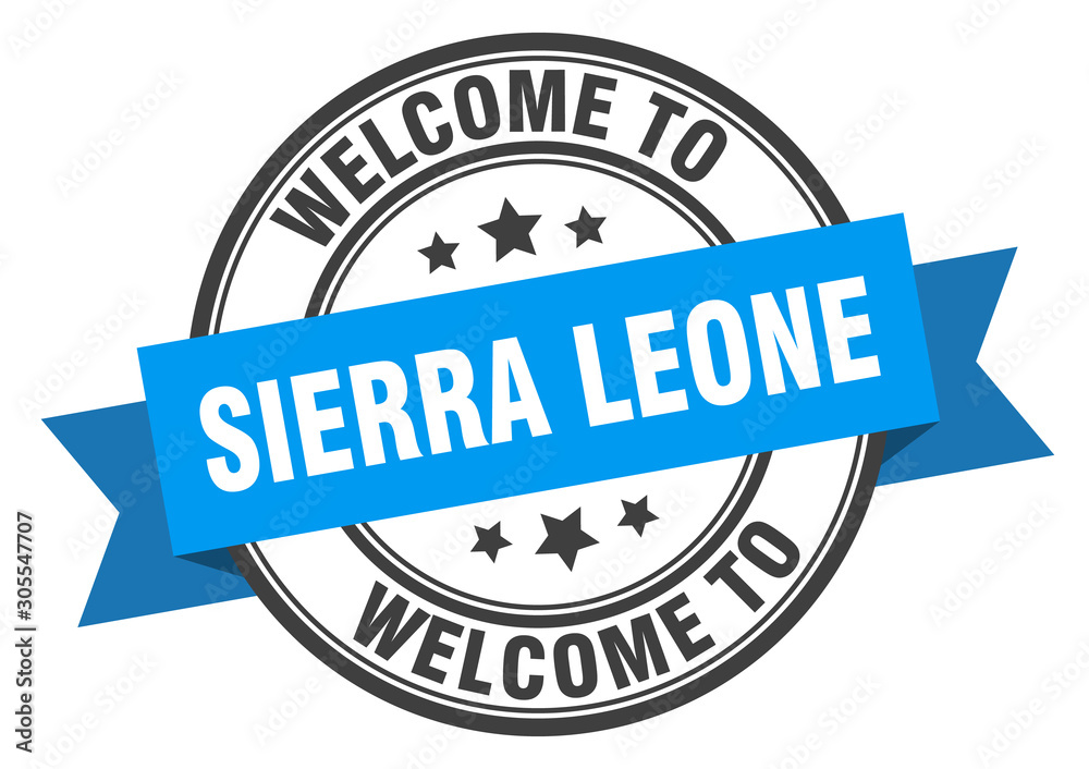 Sierra Leone stamp. welcome to Sierra Leone blue sign Sierra Leone stamp. welcome to Sierra Leone blue sign