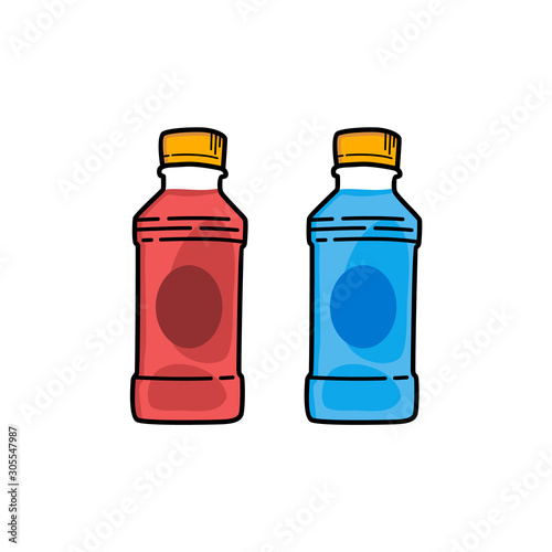 refreshment drink soda juice plastic bottle vector