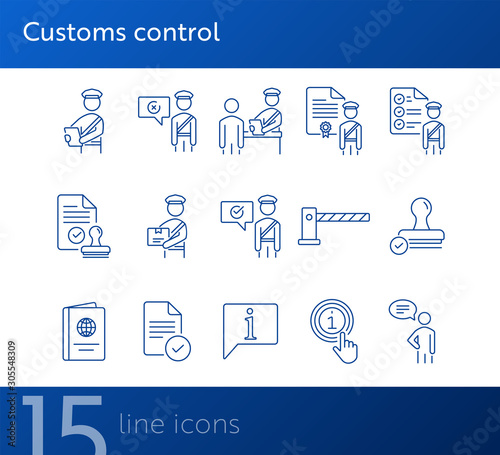 Customs control icons