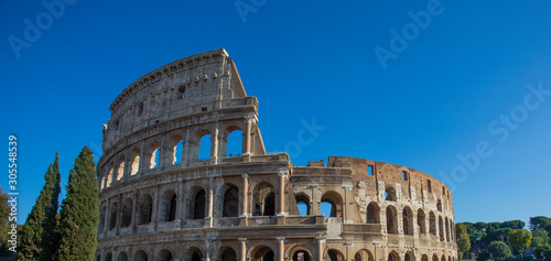 Roman Colosseum during the day in Rome 