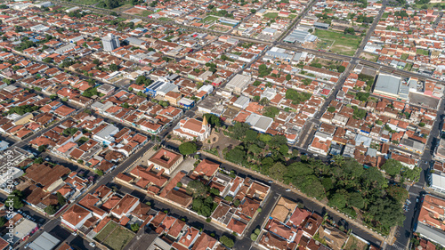Aerial view of Cajuru city, São Paulo / Brazil.