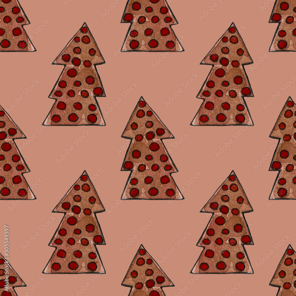set of watercolor elements, spruce branches, balls, gifts, heart, star, fox, dog, bullfinch, cupcake, hat, sock. seamless pattern set of watercolor elements, spruce branches, balls, gifts, heart, star, fox, dog, bullfinch, cupcake, hat, sock. seamless pattern