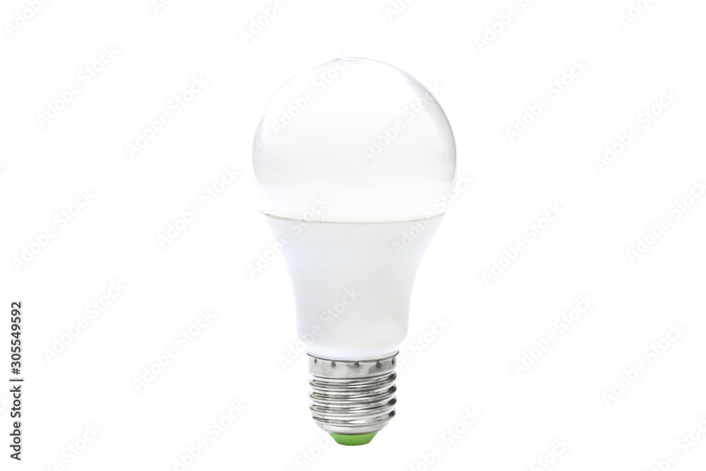 Bright LED bulb on white background, isolated. Bright LED bulb on white background, isolated.