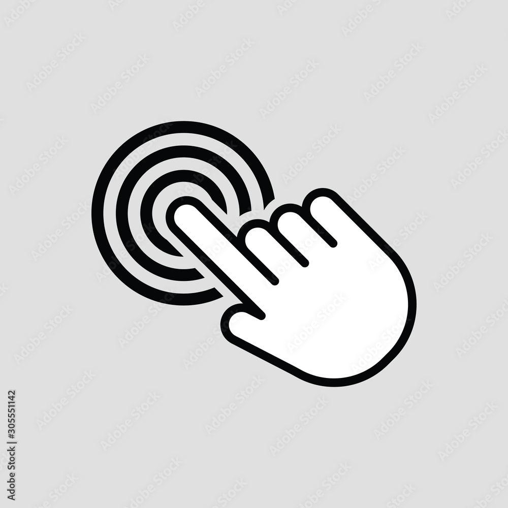 Touch vector icon. Illustration isolated for graphic and web design. Touch vector icon. Illustration isolated for graphic and web design.