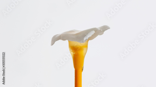 ceramic tab for tooth restoration on a white background