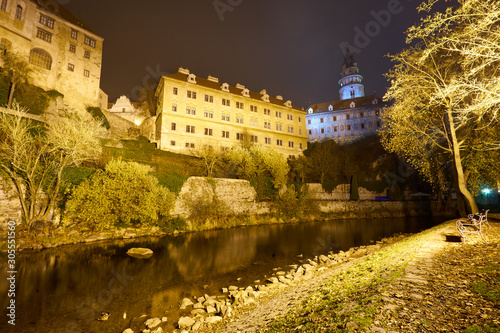 Cesky Krumlov/Czech Republic - November 24 2019: Cesky Krumlov Castle is famous destination and UNESCO listed site in Czech Republic 