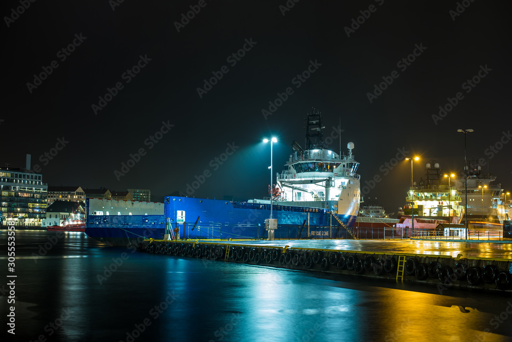 Vessel on Bergen port, Norway