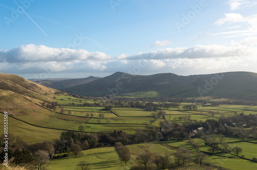A view across the Hope valley towards Lose Hill in the Peak District, Derbyshire