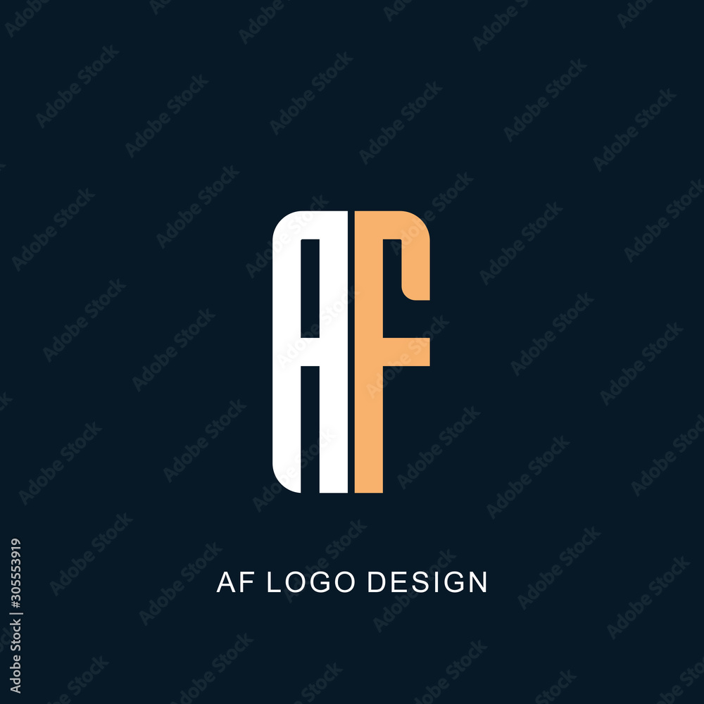 AF Letter Logo Design with Modern Typography - Vector Stock Vector | Adobe  Stock