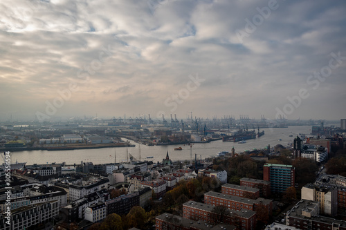 Hamburg Hafen von oben