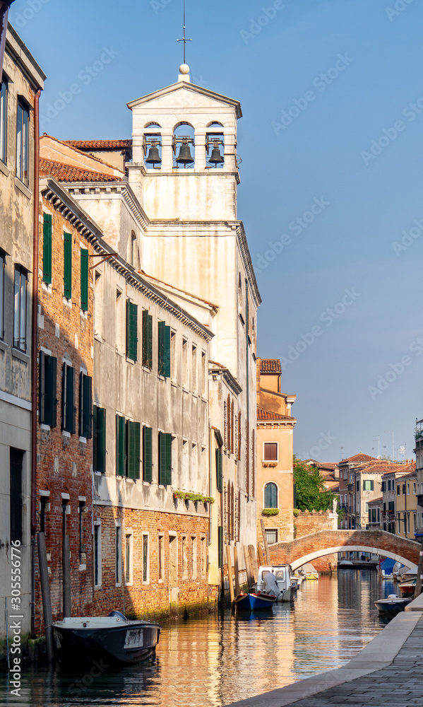 Venice, Italy. Bell gable of San Marziale church