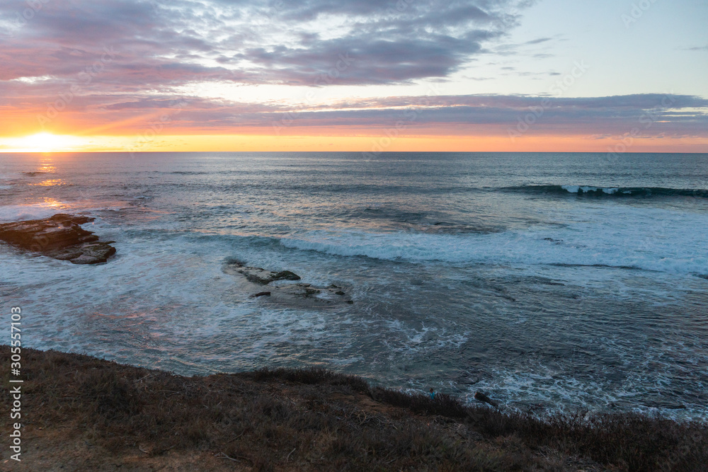 sunset over the sea