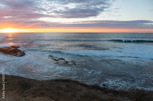 sunset over the sea