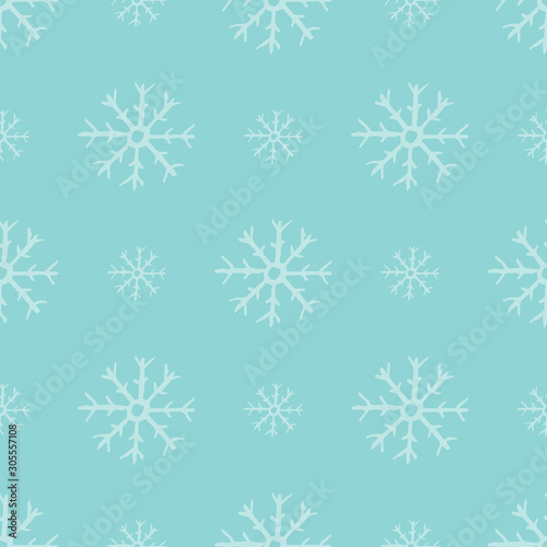 Seamless background of hand drawn snowflakes