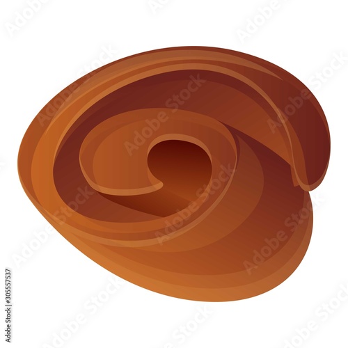 Chocolate butter icon. Cartoon of chocolate butter vector icon for web design isolated on white background