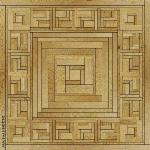 Seamless square tiles wood parquet light brown © Dmitry