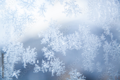 beautiful frozen snowflakes Christmas background © Melinda Nagy