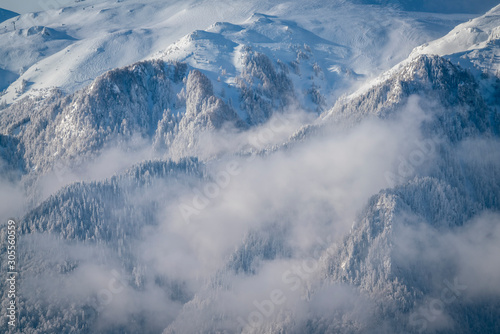 View of Bucegi Mountains from Baiului Mountain. © Daniel M