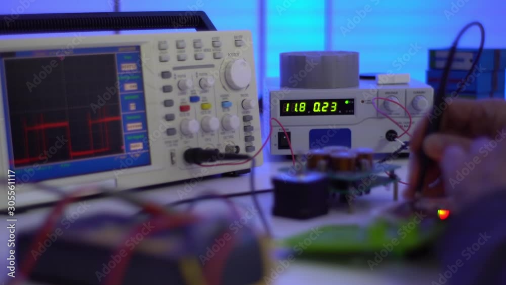 debugging and adjust electronic microcontrollers with arduino system in electronics laboratory
